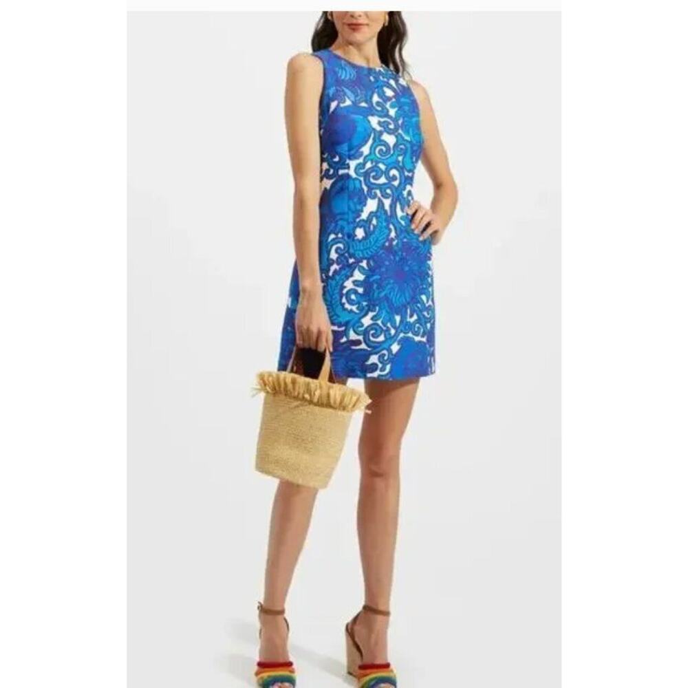LA DoubleJ Blue and White Floral Mini Dress - Picture 9 of 10
